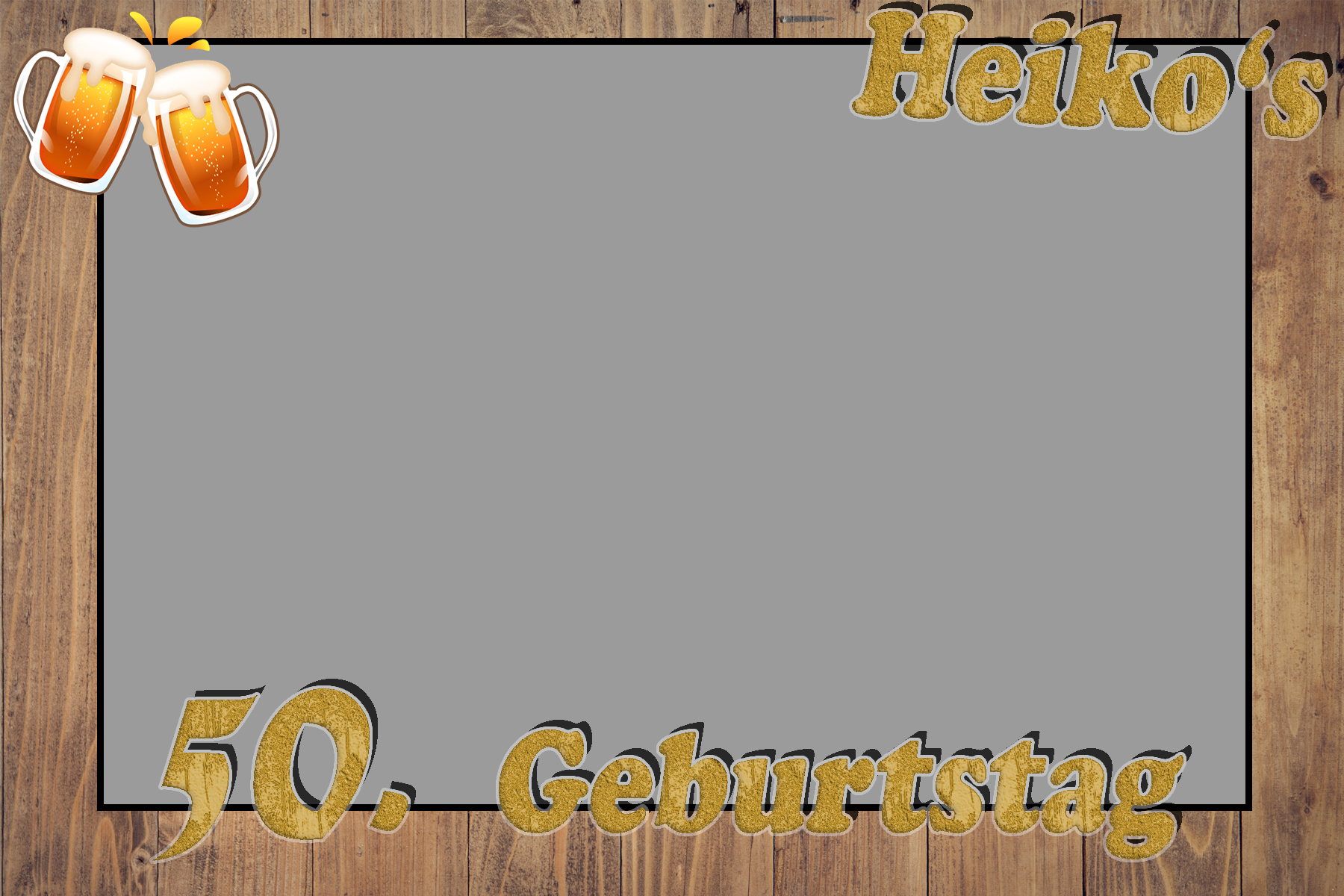 Rahmen um Bild mit Text