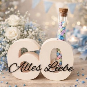 Geburtstagszahl mit Spruch