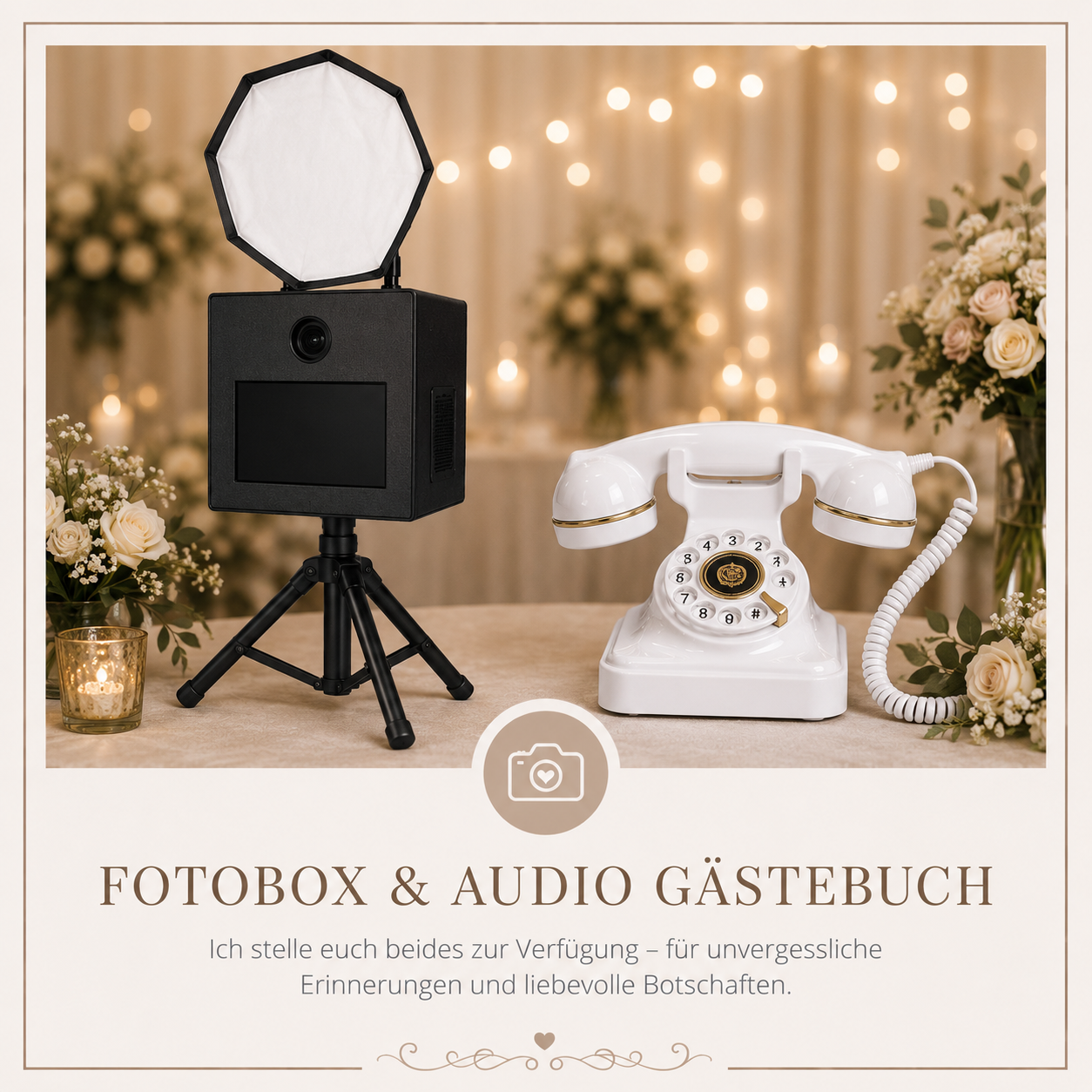 Anmietung Fotobox oder Audio Gästebuch